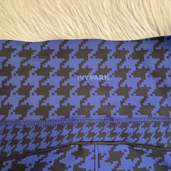 ADIDAS X IVY PARK TIGHT DKBLUE/BLACK HOUNDSTOOTH MESH WOMENS RARE SZ M - Picture 5 of 7